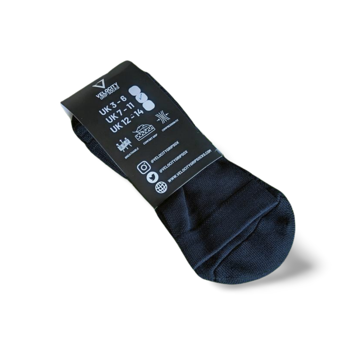 Velocity Grip Socks Shadow Black